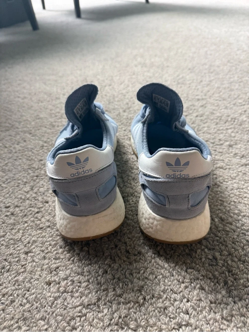 adidas Originals Light Blue and White Women's Retro Runner Sneakers